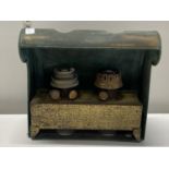 A vintage brass paraffin heater. Shipping unavailable