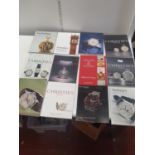 A large selection of Christies auction catalogues all relating to time pieces, shipping unavailable