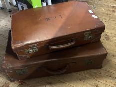 Two vintage suitcases, shipping unavailable