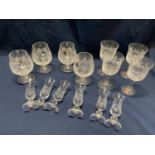 A selection of Edinburgh, Tudor and Galway crystal glassware, shipping unavailable