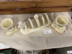 Three pieces of Lurpak related ceramics