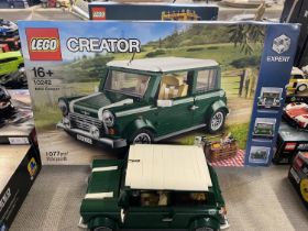 A Lego Creator Expert Mini Cooper model 10242 with original box etc, shipping unavailable