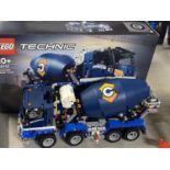 A Lego Technic Concrete Mixer Truck model 42112, with original box etc, shipping unavailable