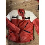 A leather TT motorbike jacket size 42