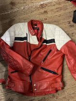 A leather TT motorbike jacket size 42
