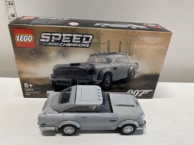 A Lego Speed Champions 007 Aston Martin DB5 model 76911, with original box etc, shipping unavailable