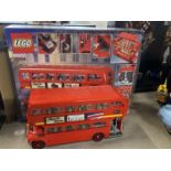 A Lego London Bus model 10258, with original box etc, shipping unavailable