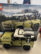 A Lego Technic Land Rover Defender model 42110, with original box etc, shipping unavailable