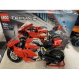 A Lego Technic Ducati Panigale V4R model 42107, with original box etc, shipping unavailable