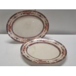 Two Victorian oval meat plates d57, shipping unavailable