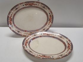 Two Victorian oval meat plates d57, shipping unavailable