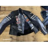 A Miline leather motorbike jacket size 52