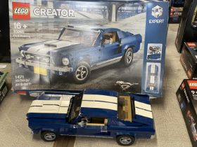 A Lego Creator Expert Ford Mustang model 10265, with original box etc, shipping unavailable
