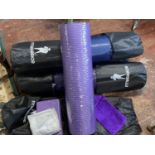 Four new Fitwarrior yoga mat kits including mat, skipping rope towel and foam brick, shipping