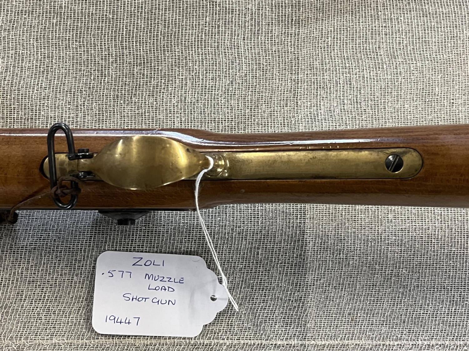 A Antonio Zoli .577 muzzle loading zouave carbine. Black powder only. Serial number 19447. Current - Image 4 of 7