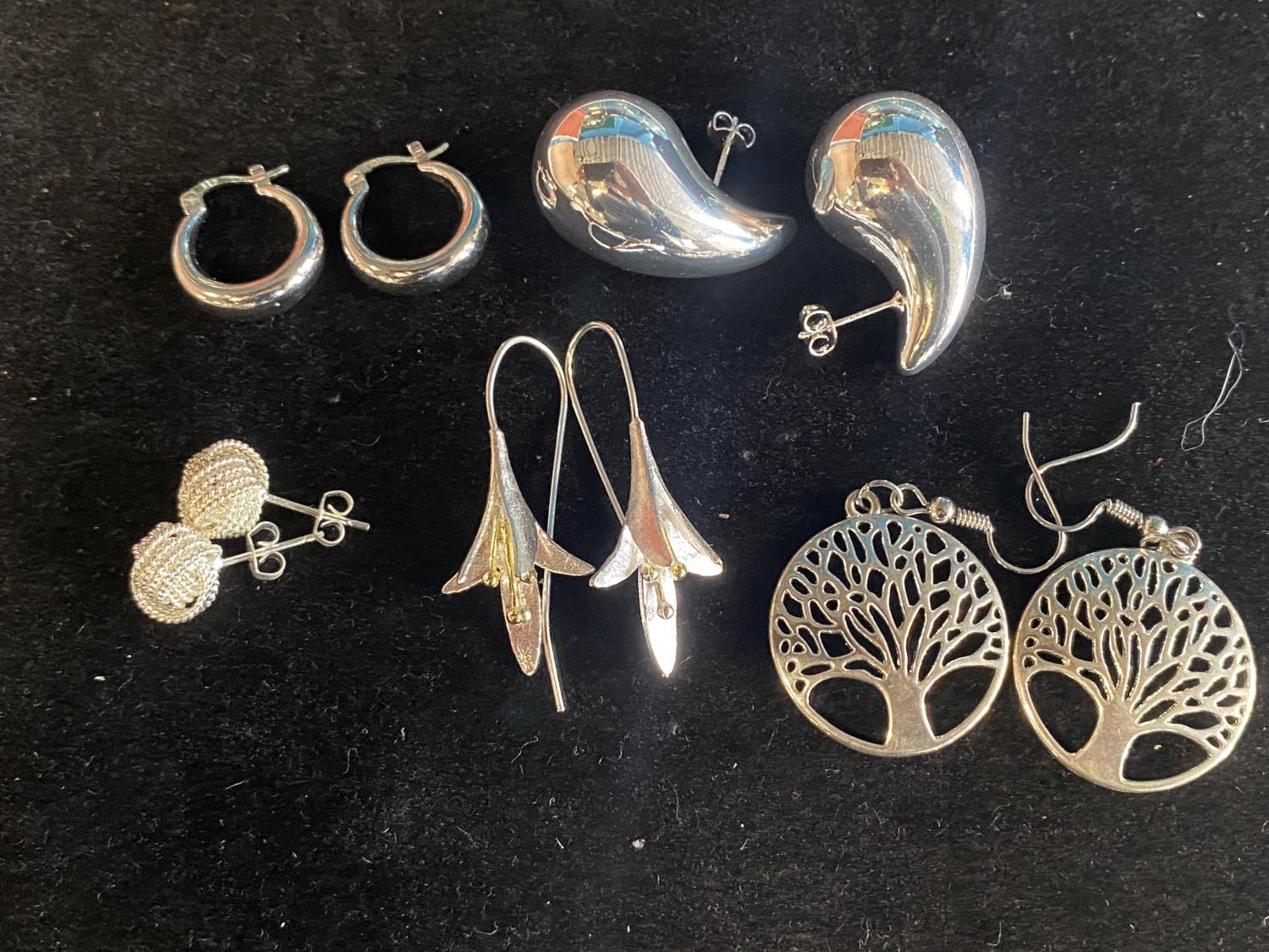 Five pairs of 925 earrings