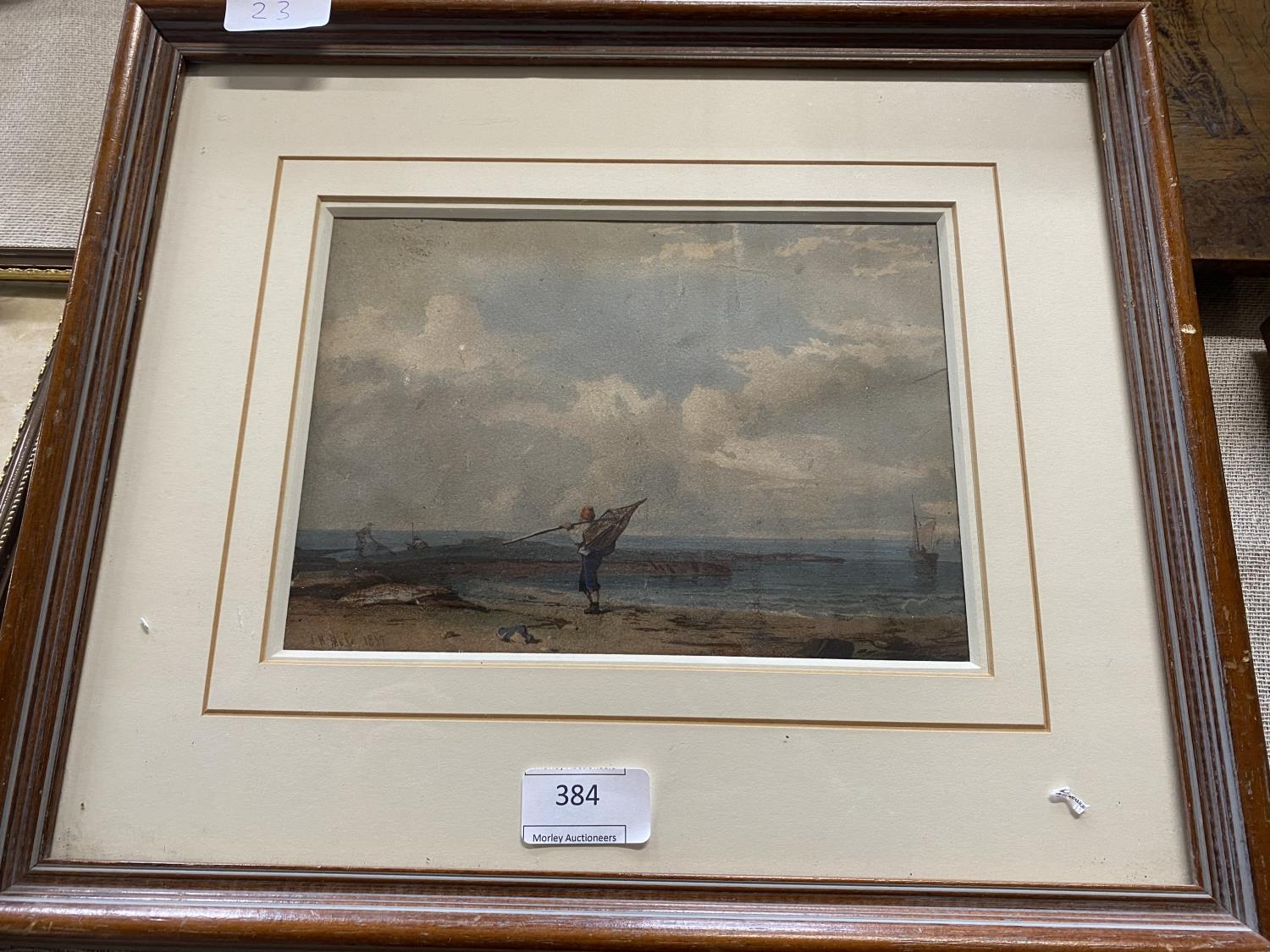 A John Henry Mole signed and dated fisherman painting