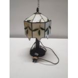 A bespoke Tiffany style table lamp h45cm, shipping unavailable