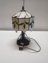 A bespoke Tiffany style table lamp h45cm, shipping unavailable
