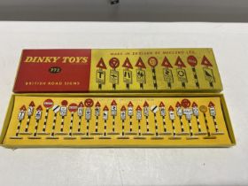 A complete boxed set of Dinky British Road Signs model No 772