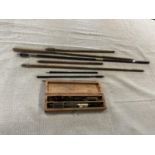 A job lot of ,gun cleaning rods etc