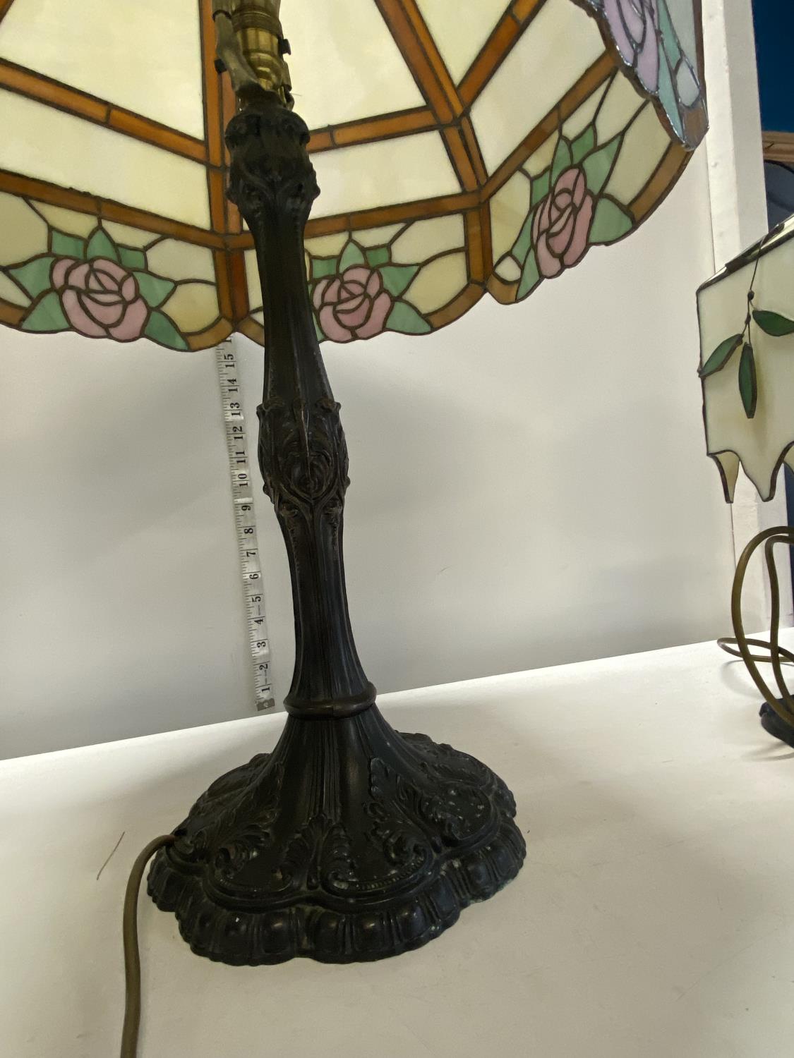 A bespoke Tiffany style lamp h70cm, shipping unavailable - Image 2 of 2