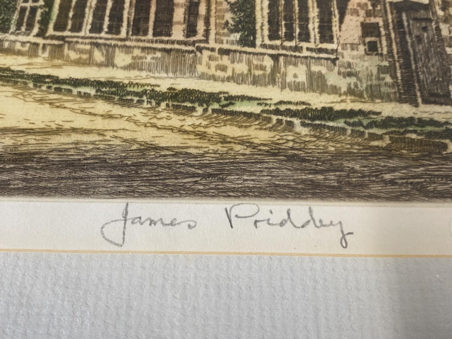 A framed watercolour by DW fielding dated 1956 and a framed artists proof by James Priddey, shipping - Image 3 of 3