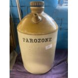 A large salt glazed antique flagon for 'parazone' h40cm, shipping unavailable