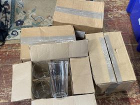 Four boxes x 6 Hawkshead brewery beer glasses, shipping unavailable
