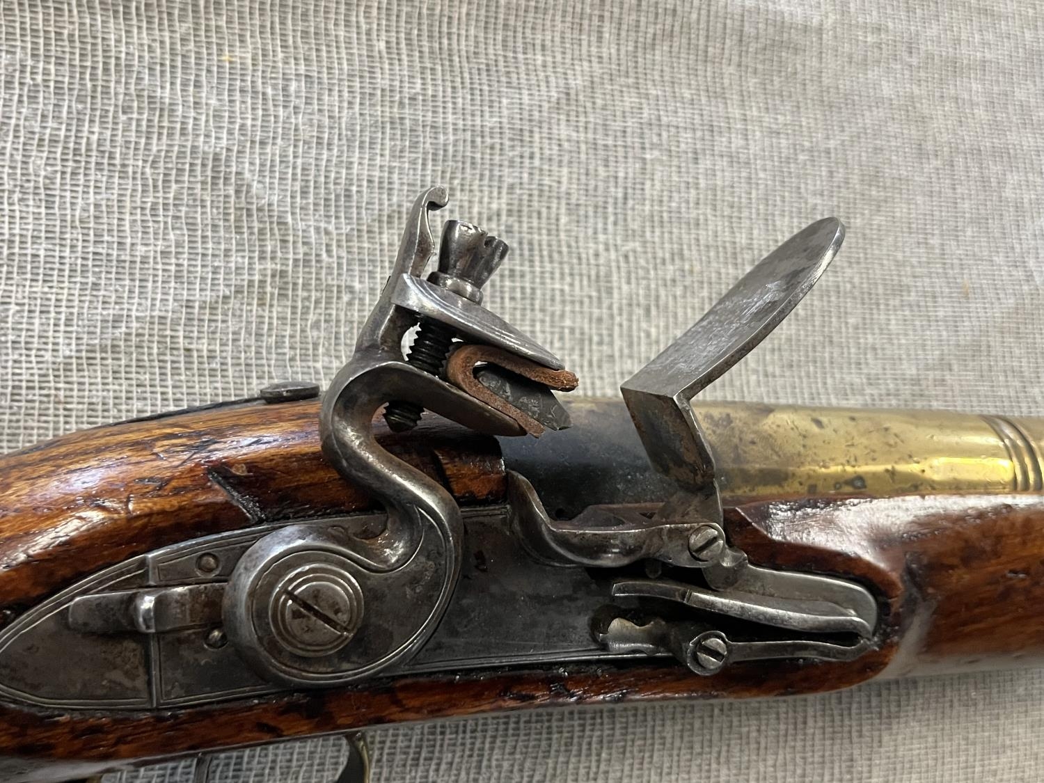 A antique late 18th century Oxford Mail "Fly or Die" flintlock blunderbuss. No Certificate required. - Image 4 of 6