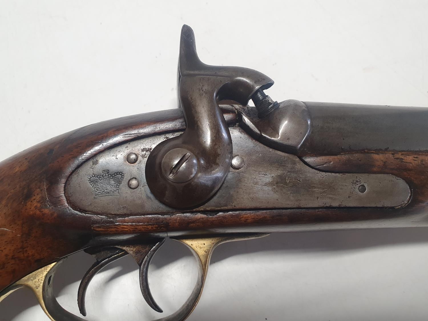 A circa 1840 double barrel side by side Howdah pistol (defence against tigers) percussion pistol - Bild 2 aus 6