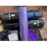 Four new Fitwarrior yoga mat kits including mat, skipping rope towel and foam brick, shipping