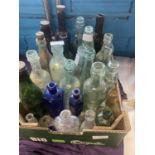 A job lot of assorted antique bottles, shipping unavailable