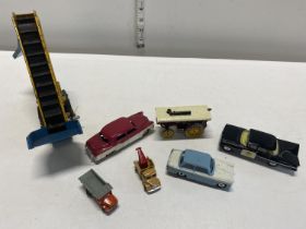 A selection of assorted vintage die-cast models including Dinky and Corgi