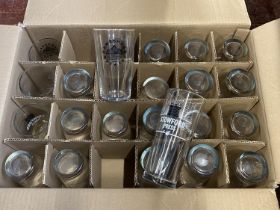 A job lot of new assorted beer glasses, shipping unavailable