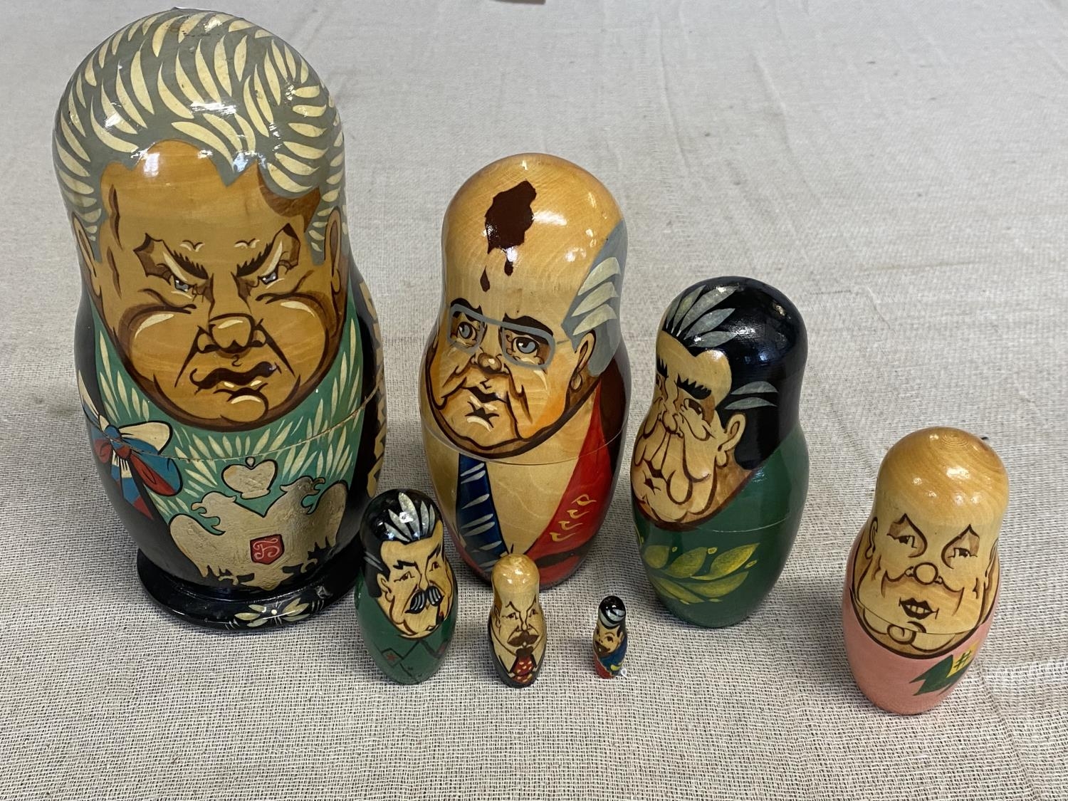 A Russian President themed nesting doll set