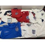 A job lot of assorted Football shirts (unauthenticated)