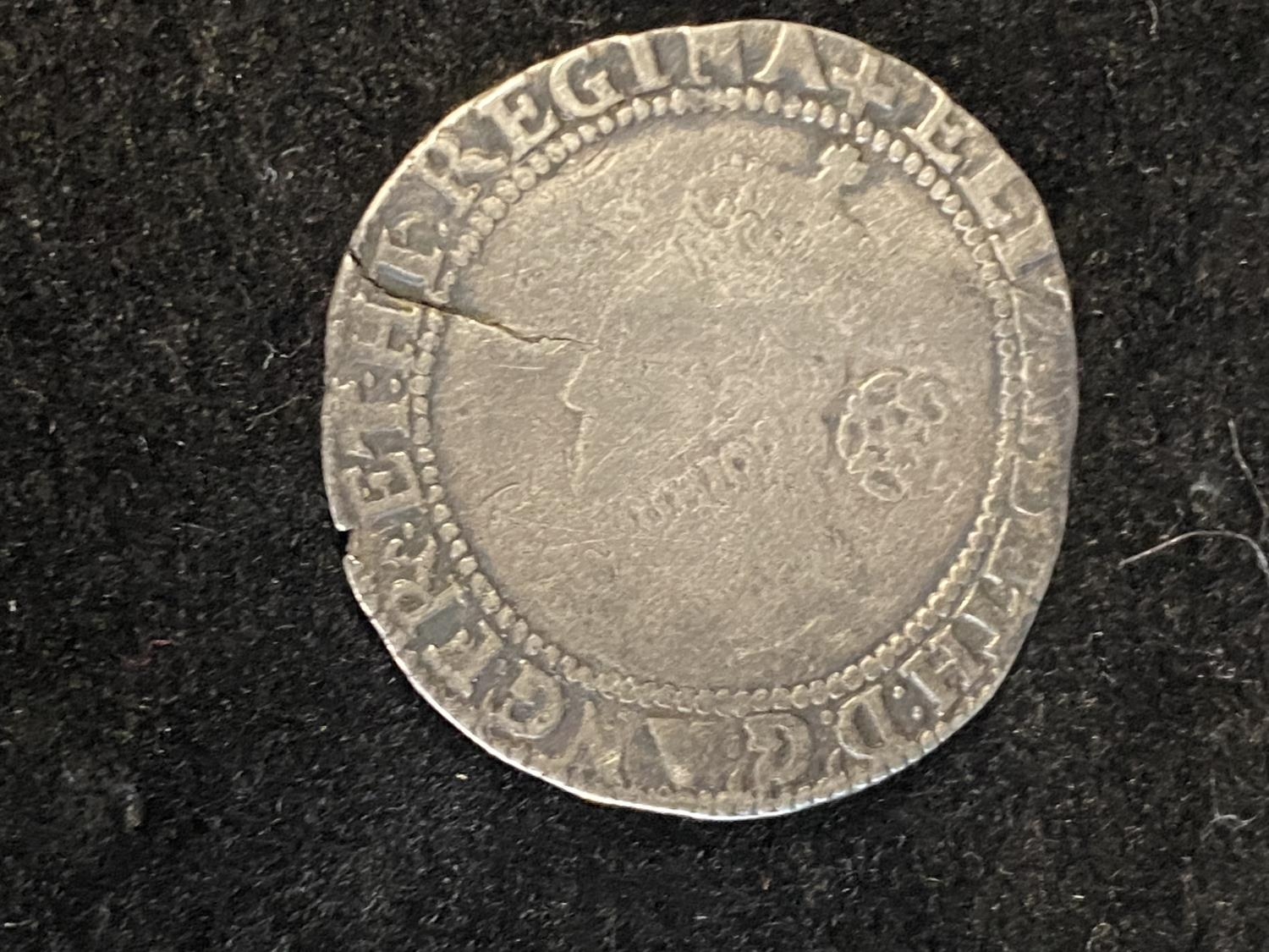 A Elizabeth I hammered silver coin dated 1579 - Bild 2 aus 2