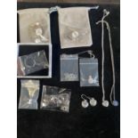 A selection of new assorted jewellery sets and rings all stamped 925