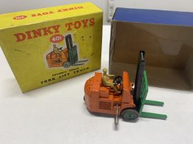 A boxed vintage Dinky forklift truck model No 401