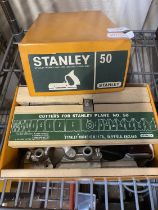 A boxed Stanley No 50 wood working plane