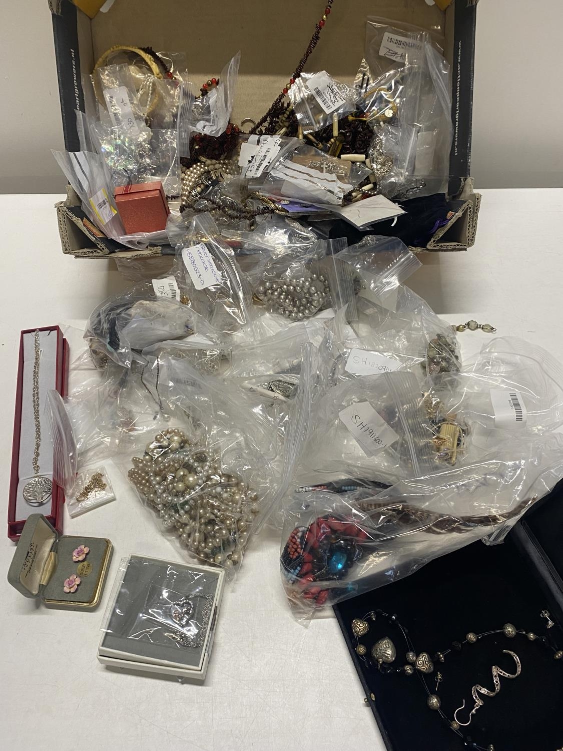 A large job lot of assorted costume jewellery