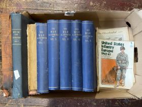 A selection of antique military related books, shipping unavailable