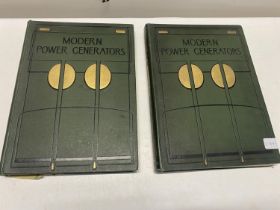 A early 20th century Volume I & Volume II of Modern Power Generators published by Gresham Publishing