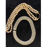 Two pieces of costume jewellery Vendome vintage pearls