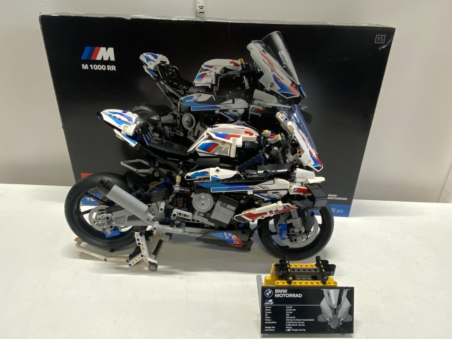 A Lego Technic BMW Motorad 42130, with original box etc, shipping unavailable