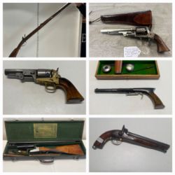 General Sale To Include : A Selection Of Assorted Antique & Reproduction Firearms - Gold and Silver Jewellery - Antiques & Collectibles -