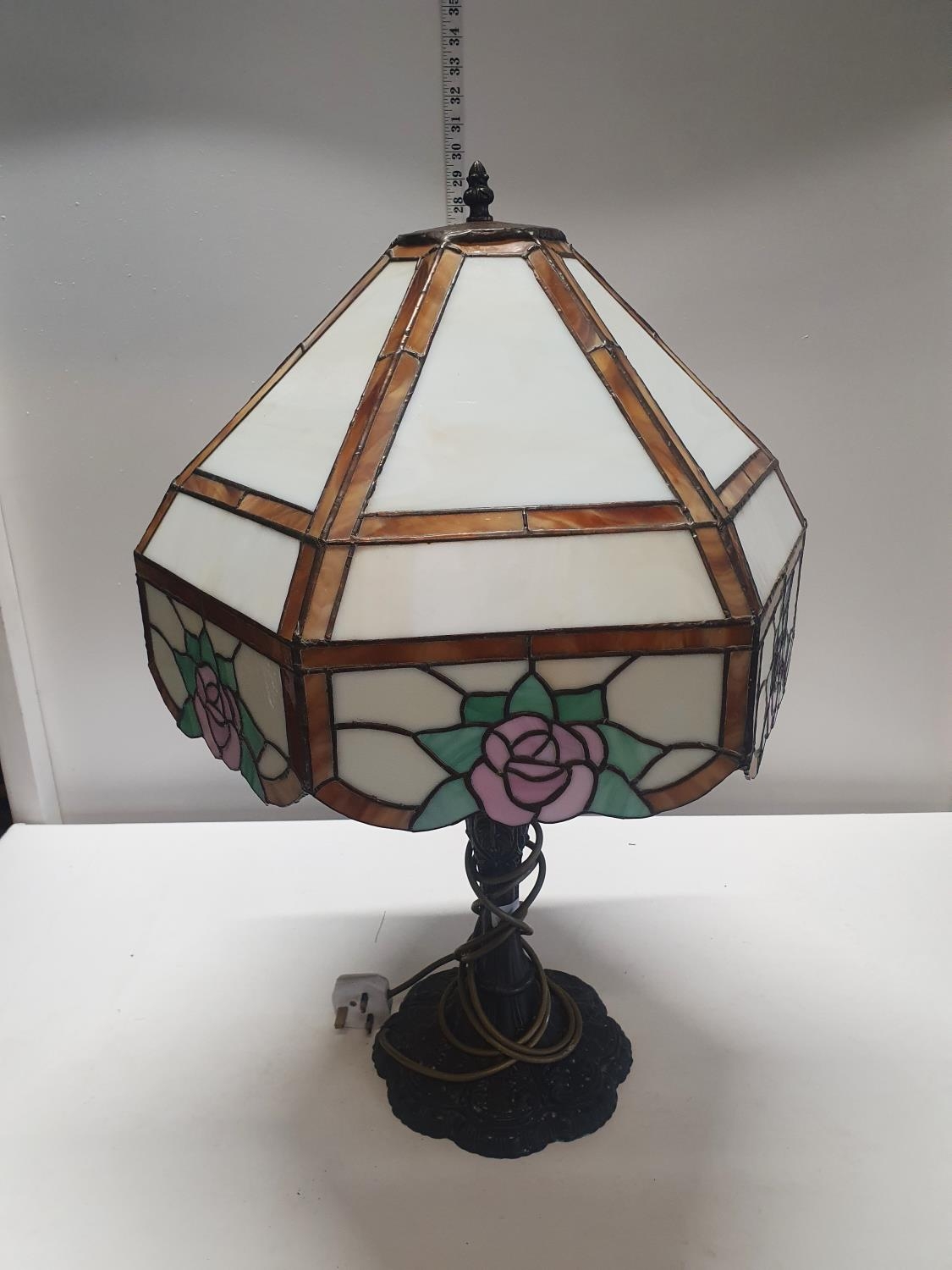 A bespoke Tiffany style lamp h70cm, shipping unavailable
