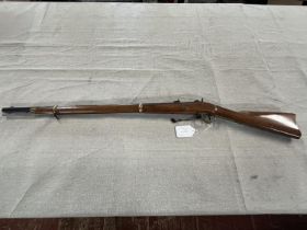 A Antonio Zoli .577 muzzle loading zouave carbine. Black powder only. Serial number 19447. Current