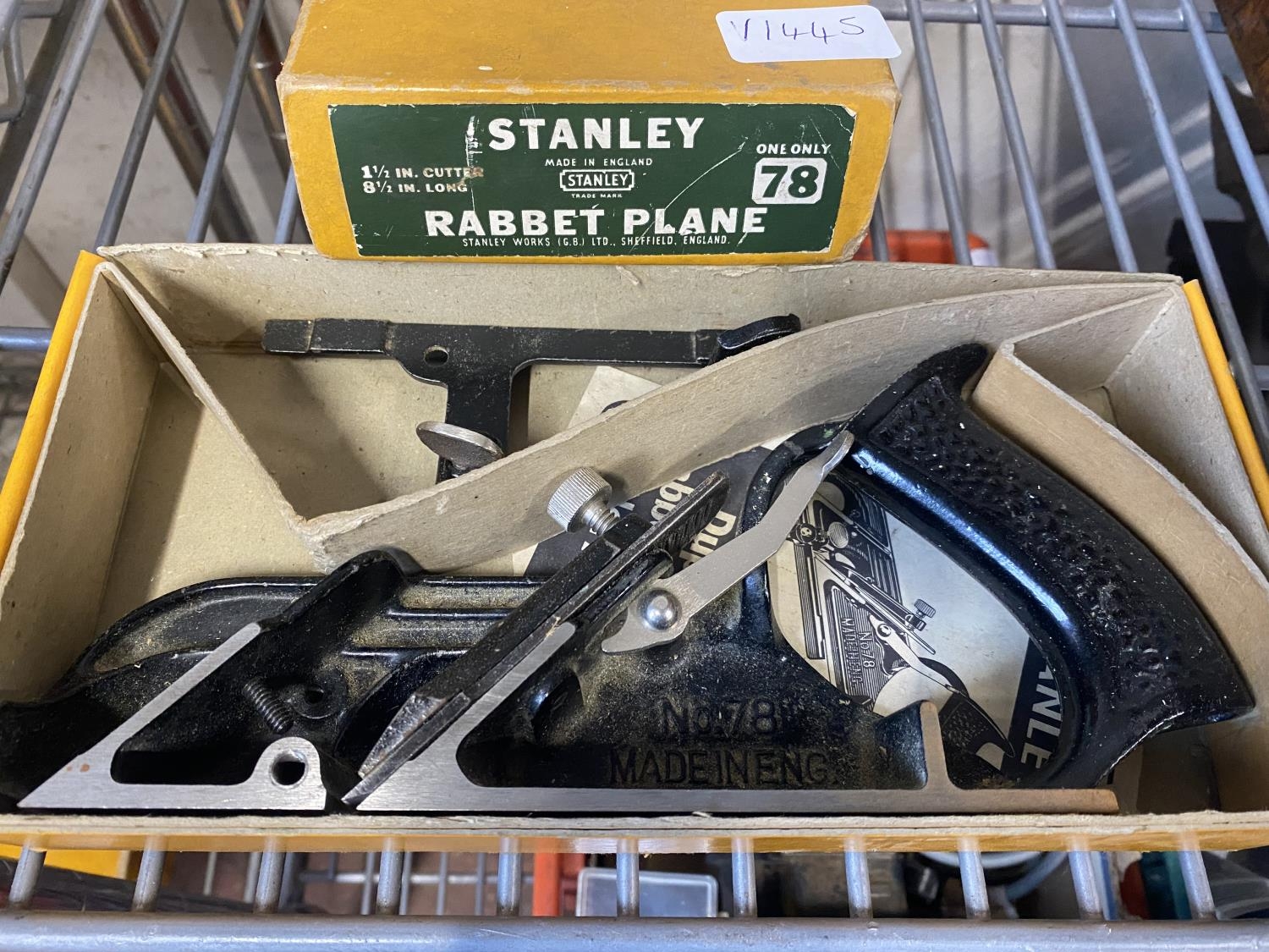 A boxed Stanley Rabbet plane No 78